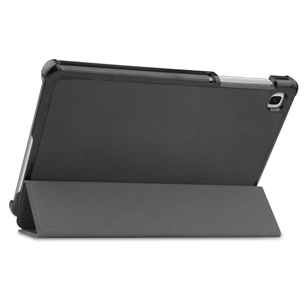 Samsung Galaxy Tab A7 Lite Leder Tasche Smart Cover Schutzhülle - Schwarz