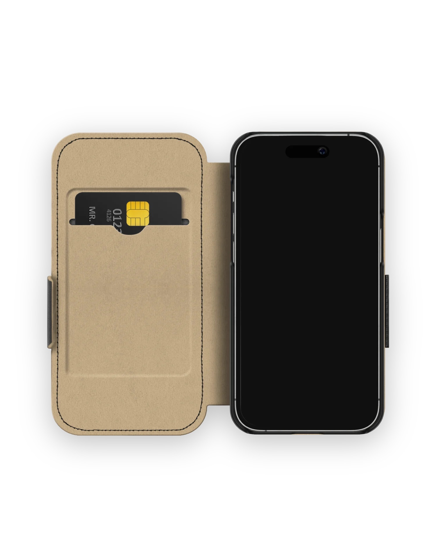 iPhone 15 Pro Magsafe Tasche Flip Cover Folio Wallet Recycled (IDFMSW-I2361P-01) - Schwarz
