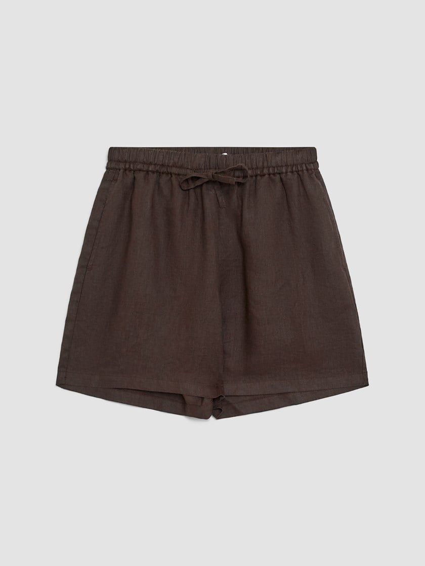 Diondra linshorts Chocolate Brown