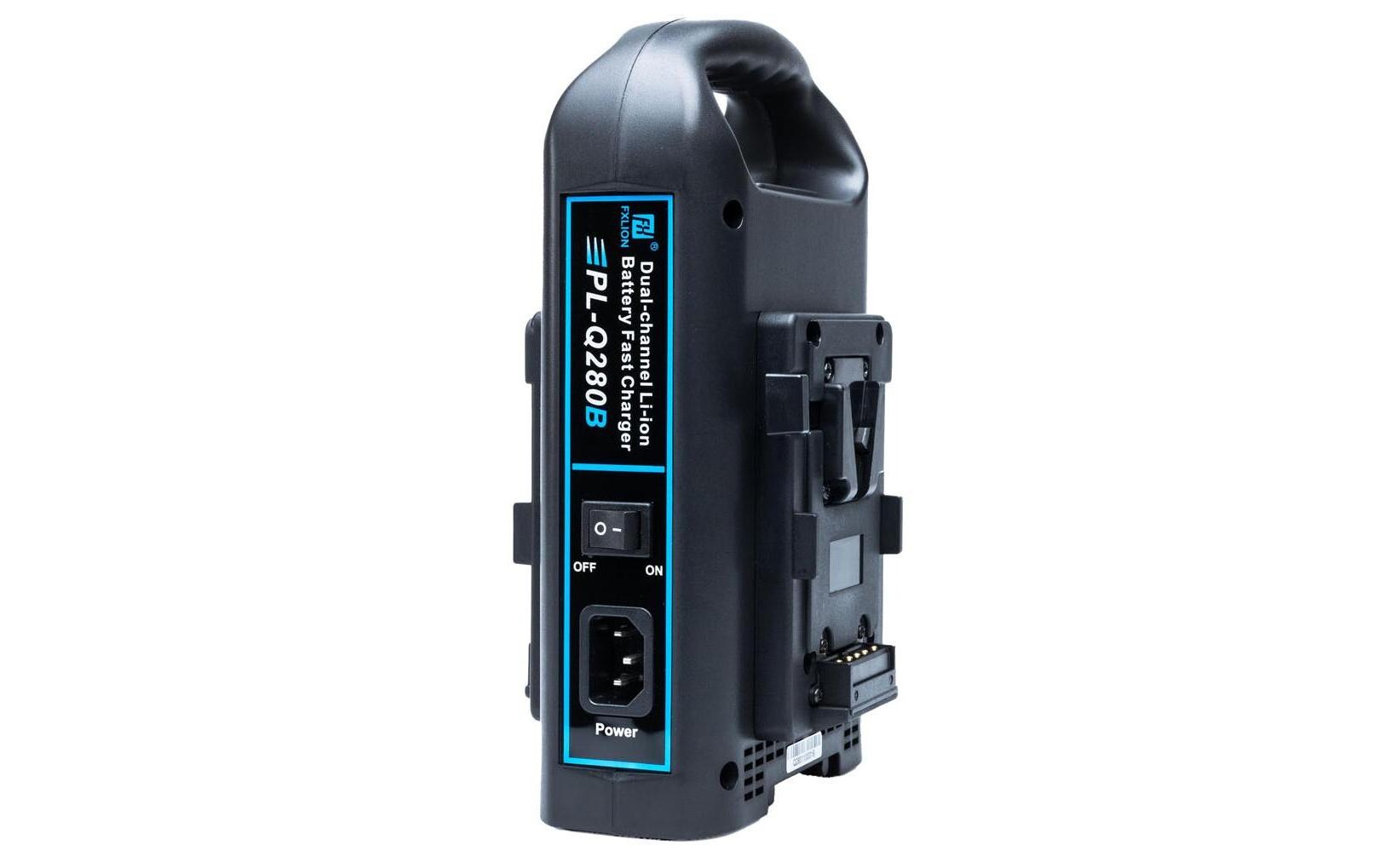 Ladegerät PL-Q280B Fast Charger V-Mount (2 Kanal)<br>Schnellladegerät mit zwei Kanälen
