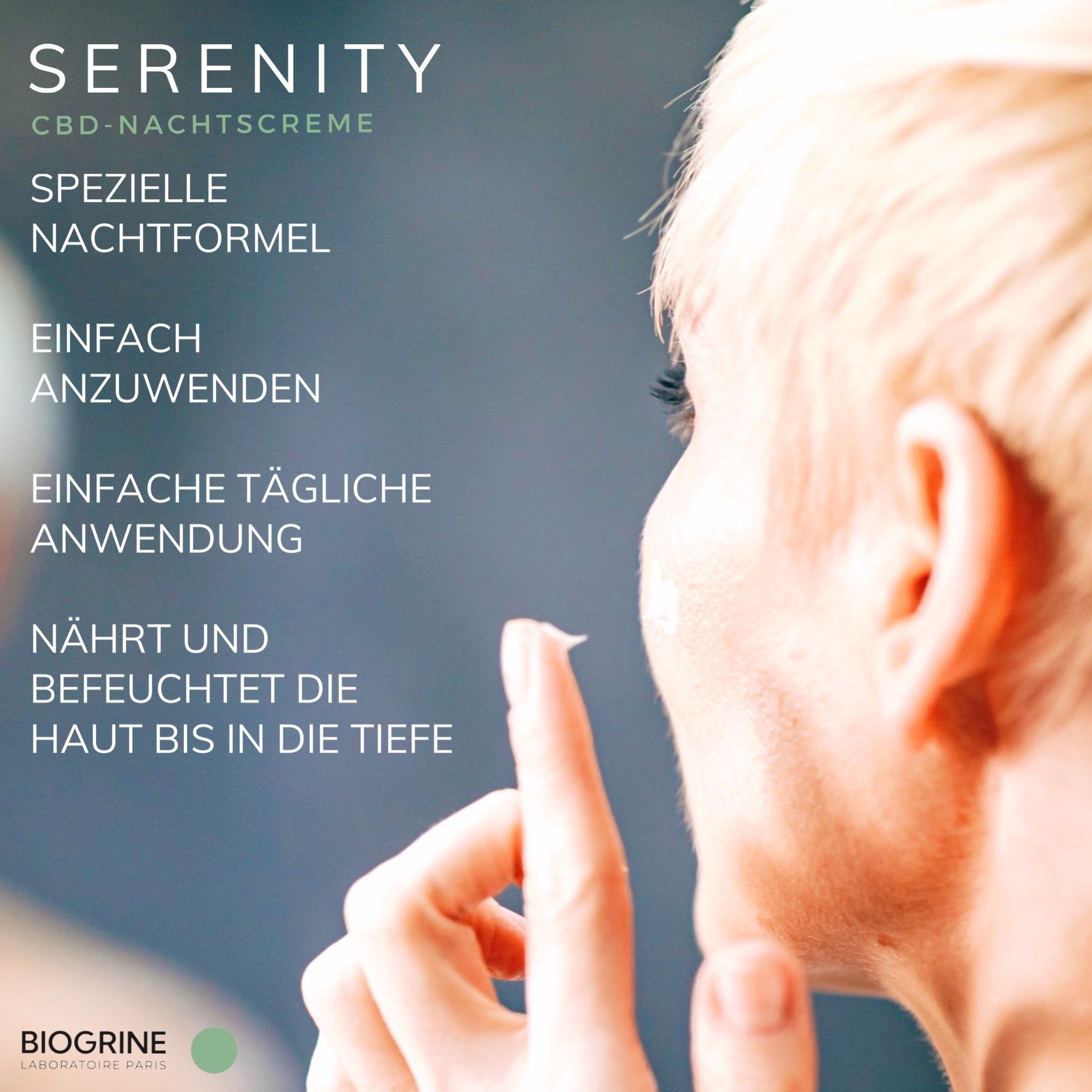 BIOGRINE „SERENITY“ REVITALISIERENDE CBD-NACHTCREME GRÜNER TEE