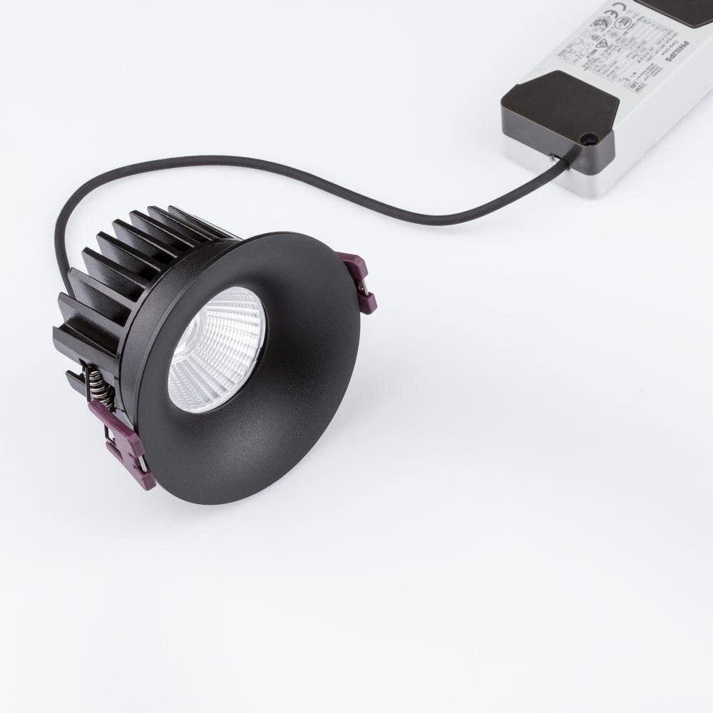 LED inbouwspot Blade III in zwart 12W 720lm IP65
