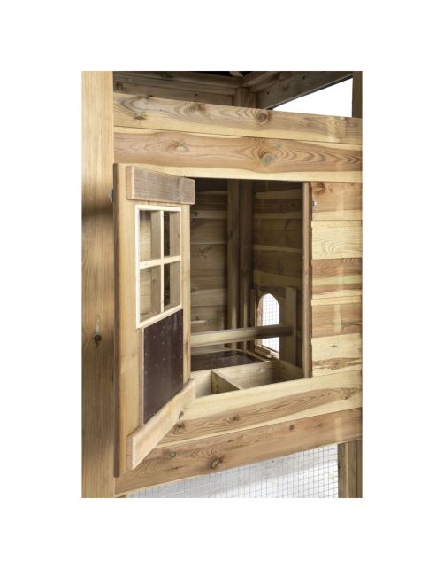 Voldux Hooiberg Teun - Kippenhok - 125x125x225 cm Naturel Zwart