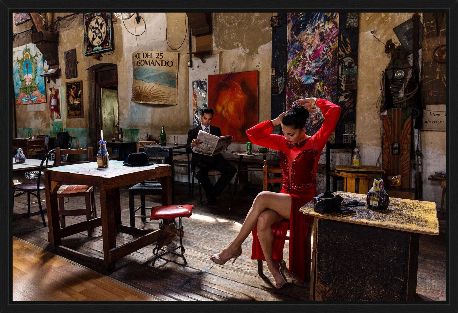 Tango - Woman in the Red Dress I by Christopher Pillitz - Limited Edition. Edition of: 150. Signed.