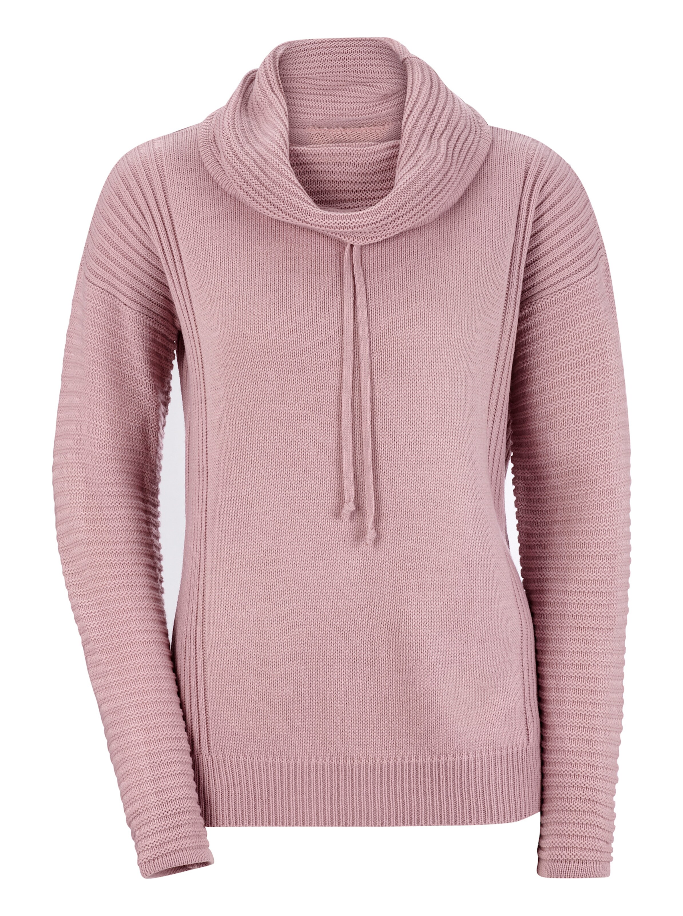 Rollkragenpullover in altrosé