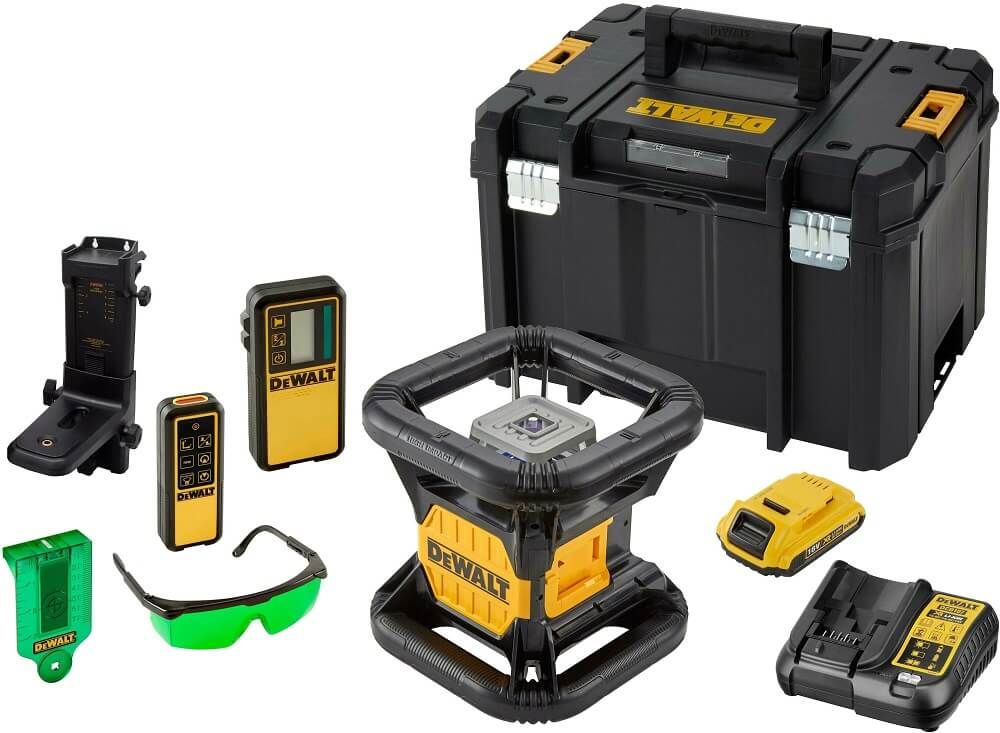 DeWalt DCE079D1G 18V XR Volautomatische roterende groene laser incl. 2Ah accu en lader