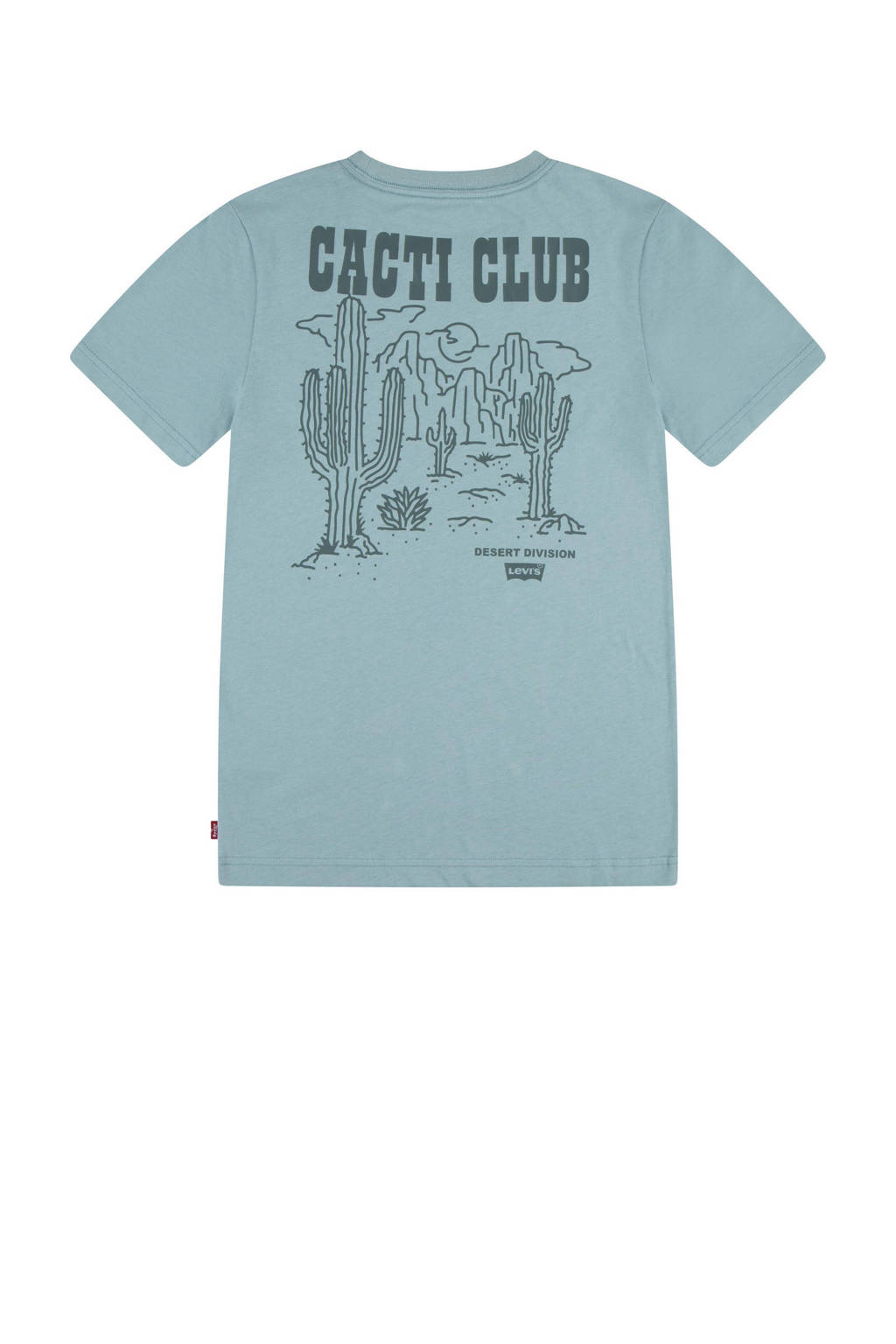 T-shirt met backprint blauwgroen