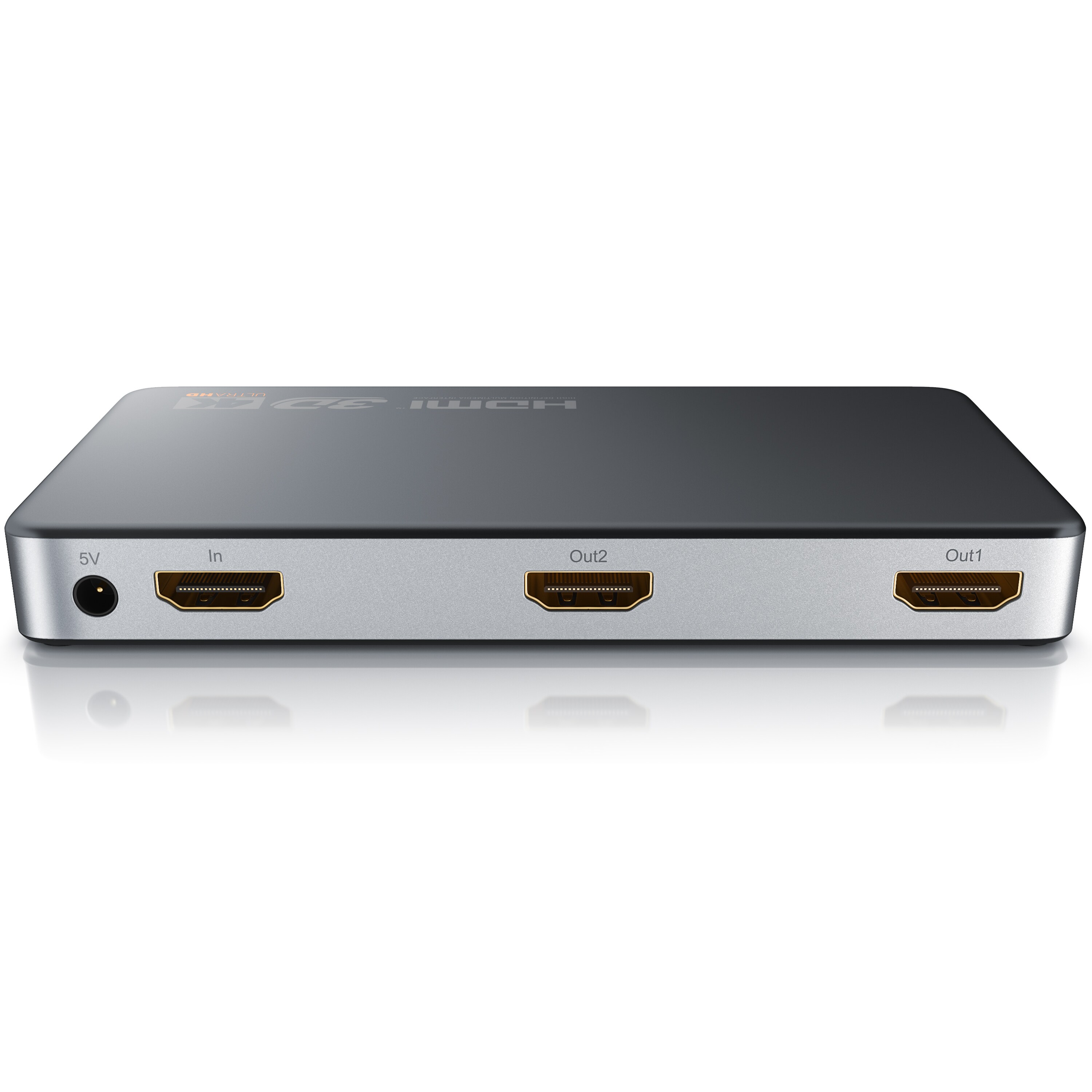 Primewire HDMI Splitter Verteiler 4K UHD Sat Verteiler 2160p 4K 30Hz, Full HD 144 Hz, 1 in 2 Out, CEC, HDCP, 3D Ready, Deep Color 30Bit 36Bit 48Bit