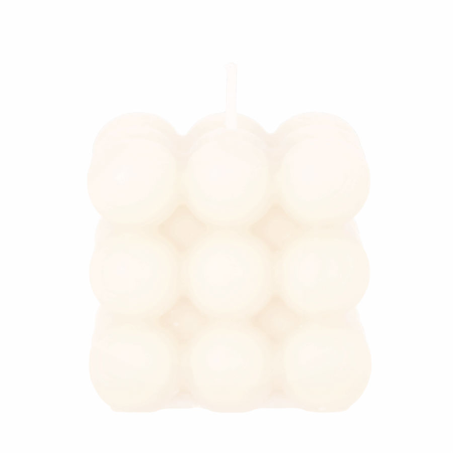 Bubble Duft Kerzen Aromatherapie Sojawachs Kerzen Würfel - Freesien (Weiss)