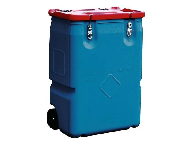 Transportbeholder 170L HDPE m/låg hjul