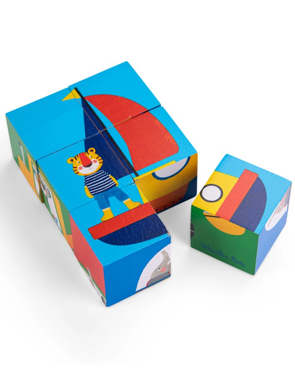 Würfelpuzzle POPIPOP 6-teilig in bunt