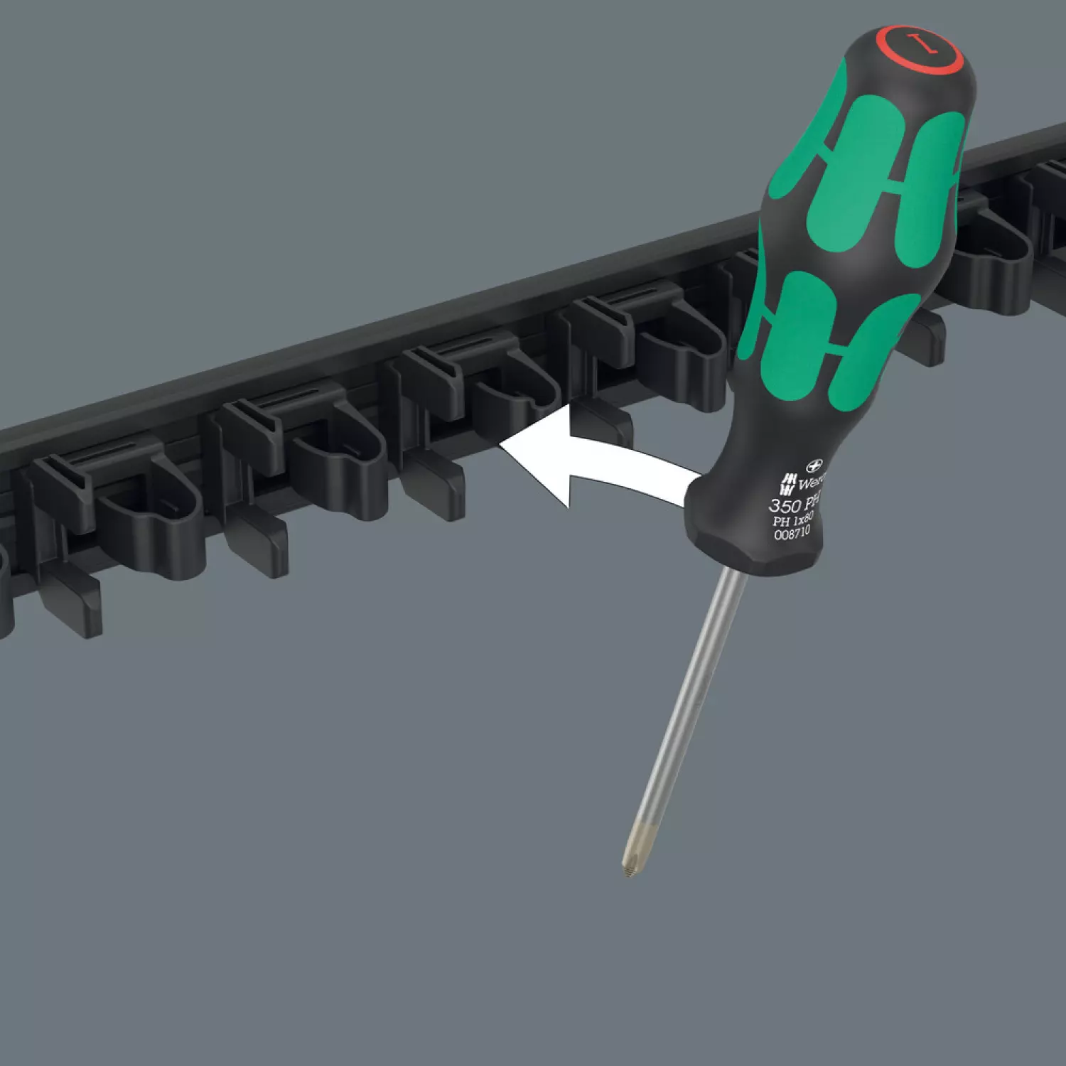 Wera 05051012001 9650 9-delig Magneetstrip Kraftform Schroevendraaierset