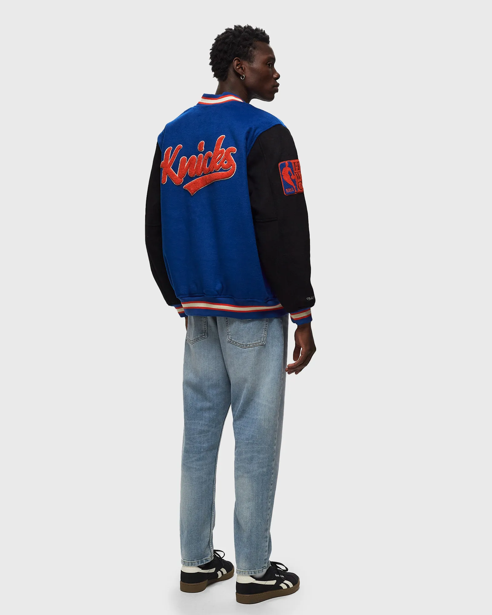 Jaqueta universitária Mitchell & Ness NBA Team Legacy New York Knicks