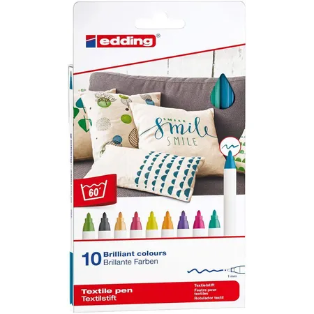 edding 4600 Textilpen, 1mm fun colours, 10 Stück