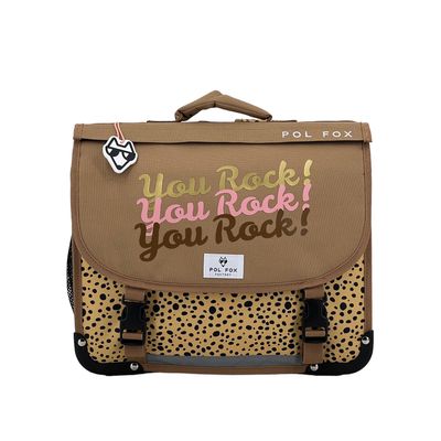 Cartable réversible You Rock 38 cm - 2 compartiments - safari - Pol Fox