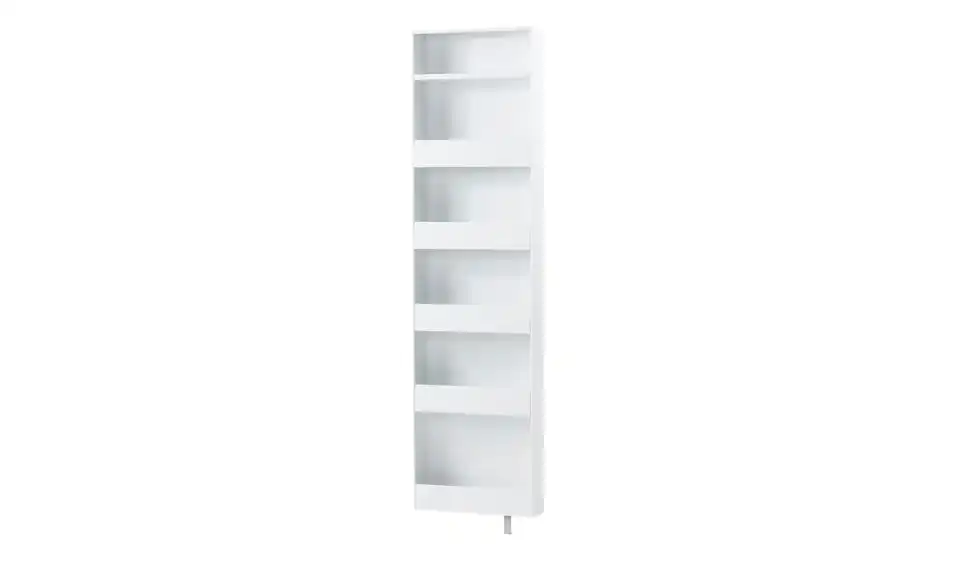 Schuh- und Mehrzweckschrank Santarem Weiß Spiegelfront (Kristall)