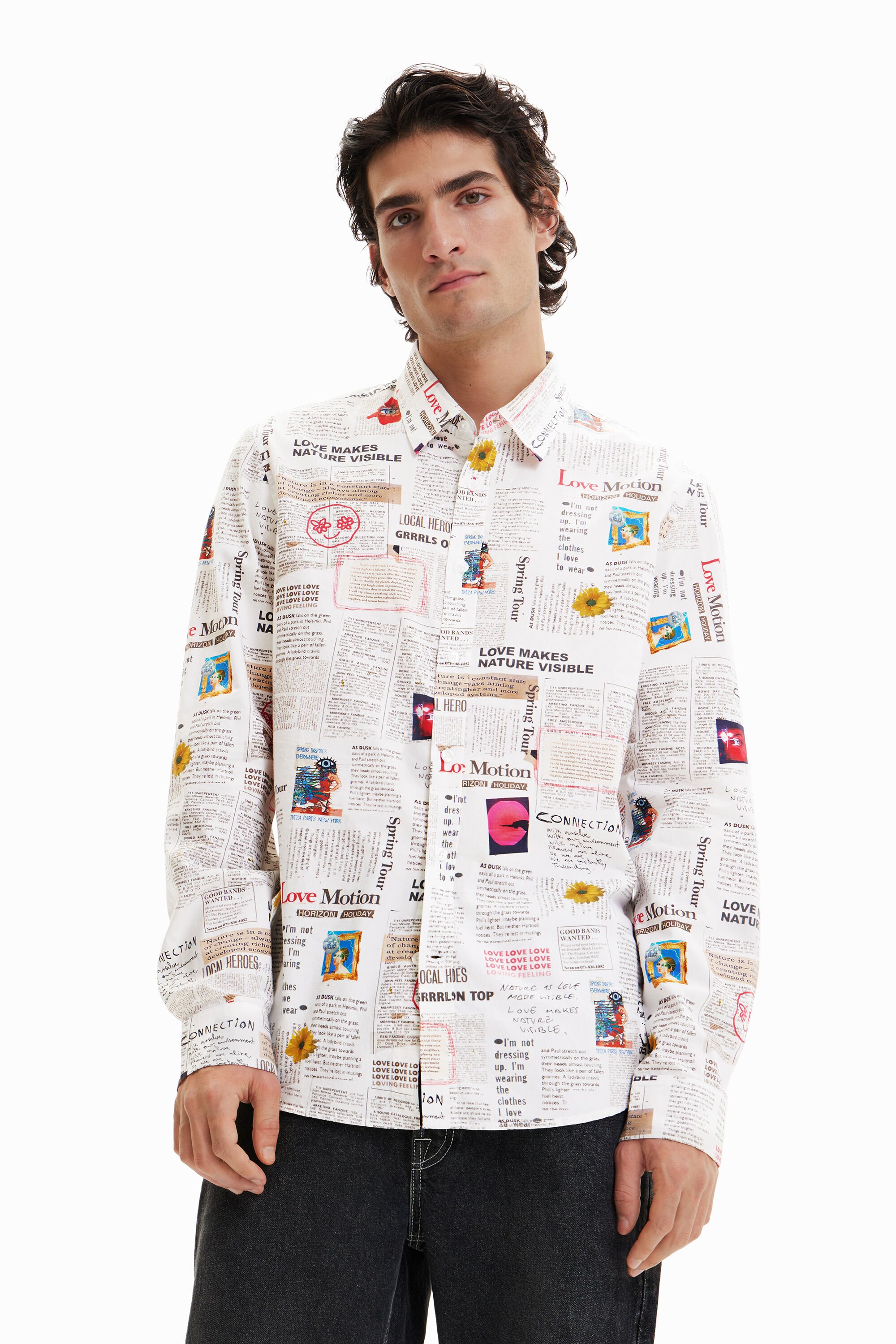 Chemise manches longues journal