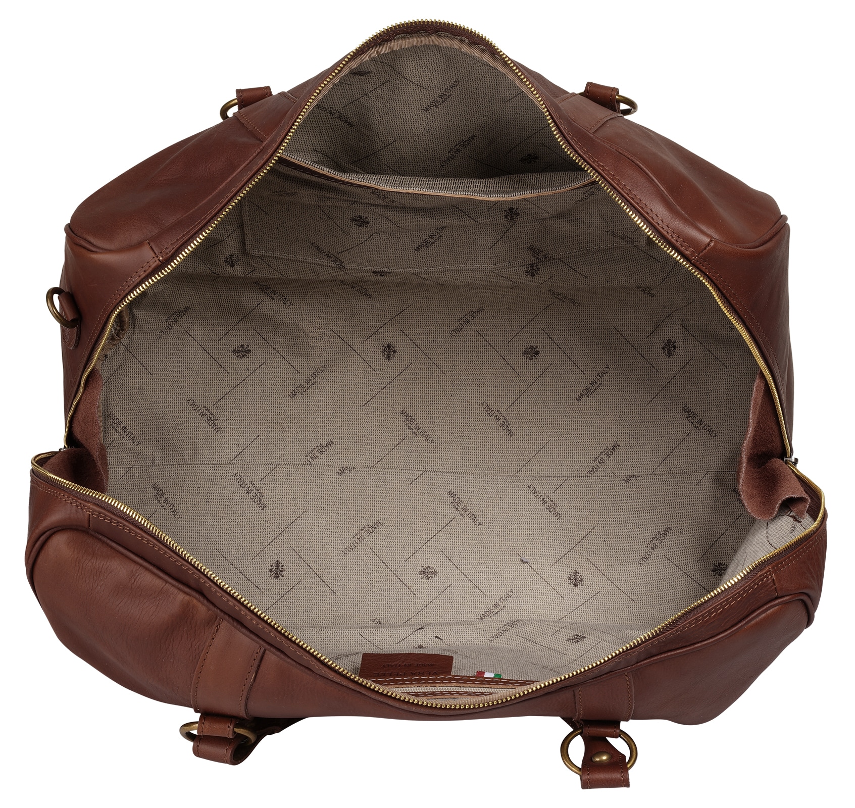 Piké Reisetasche echt Leder, Made in Italy