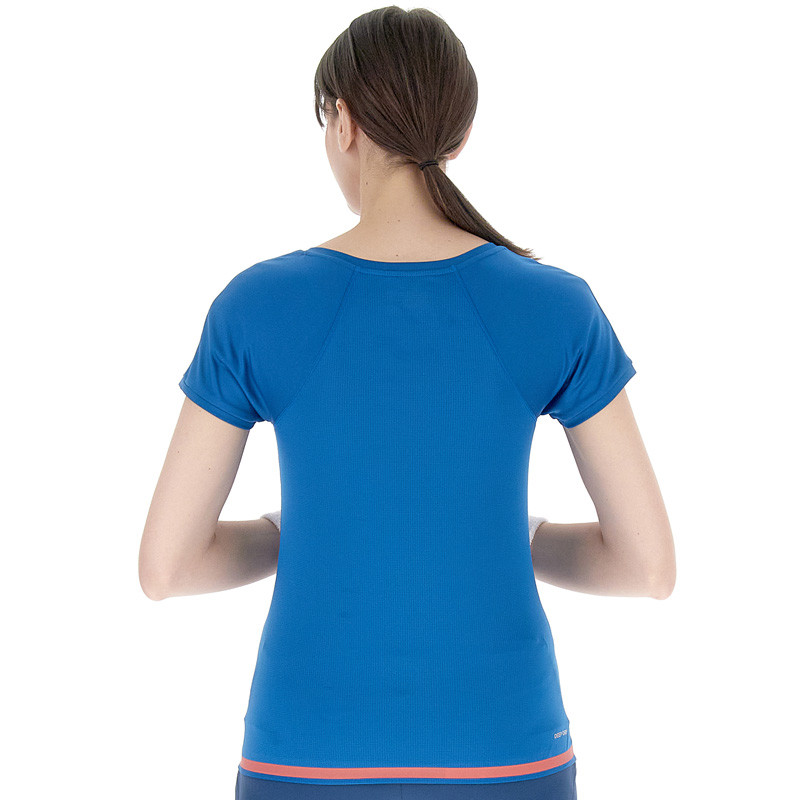 Tee-Shirt de tennis femme Lotto D2 Tech bleu