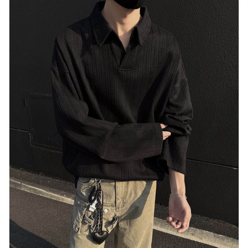 VEAZ - Sweatshirt met kraag en effen textuur
