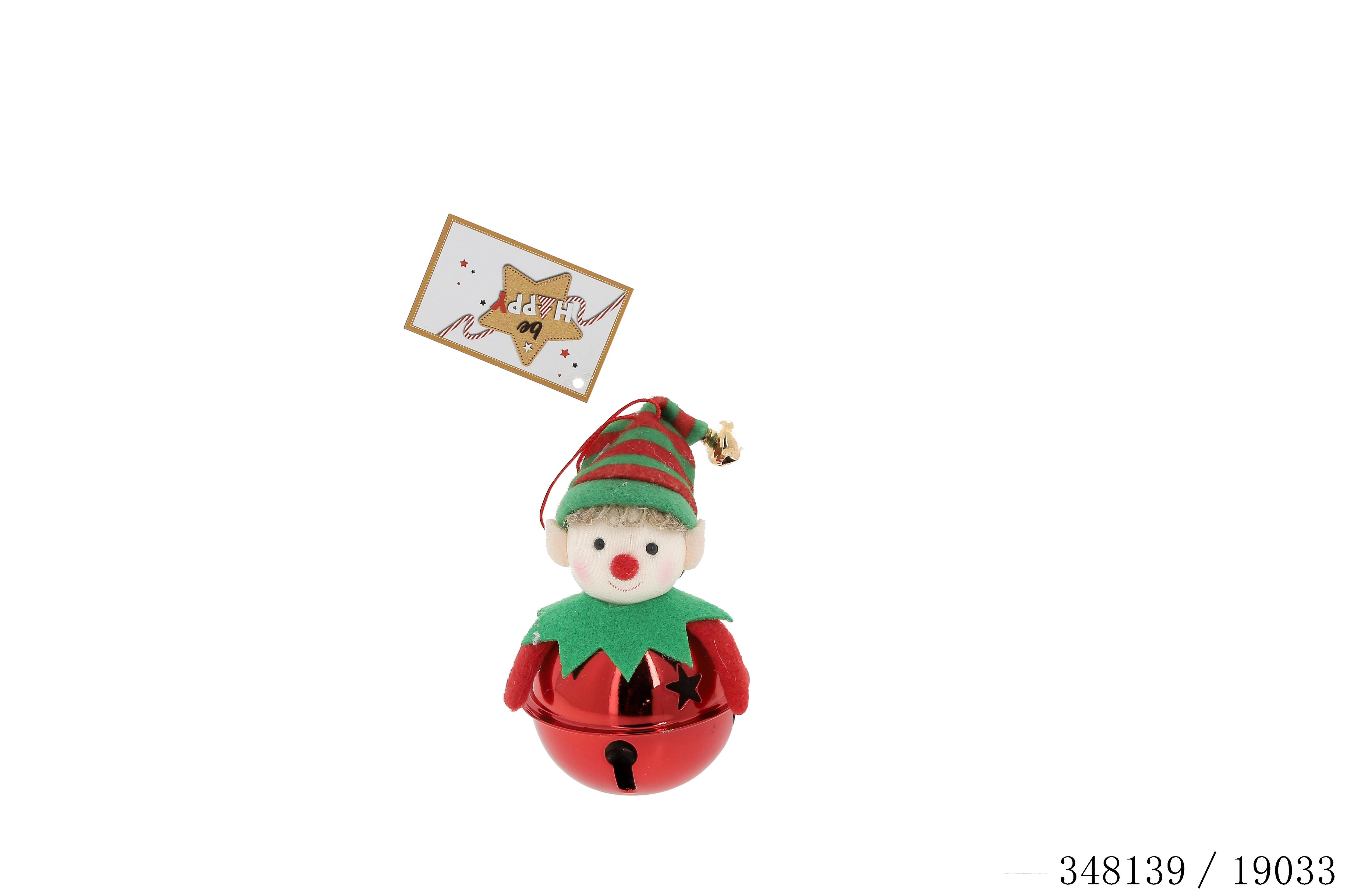 LUTIN GRELOT A SUSPENDRE 6X6X12CM