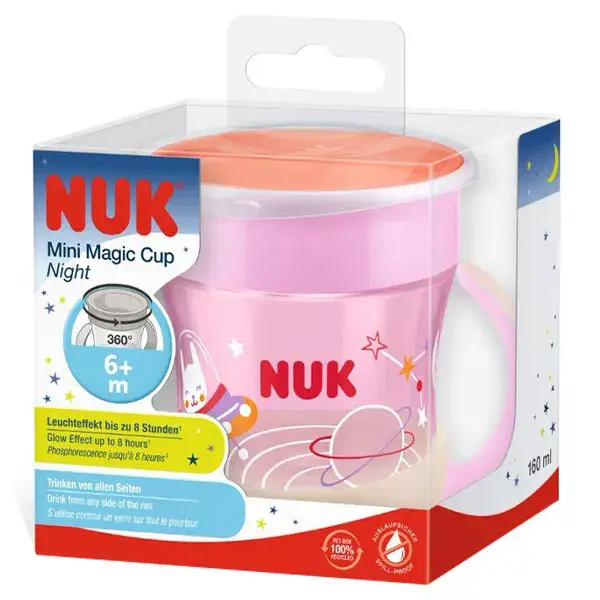 Copo de Treinamento Nuk Mini Magic Cup 360 +6 meses Rosa 160ml