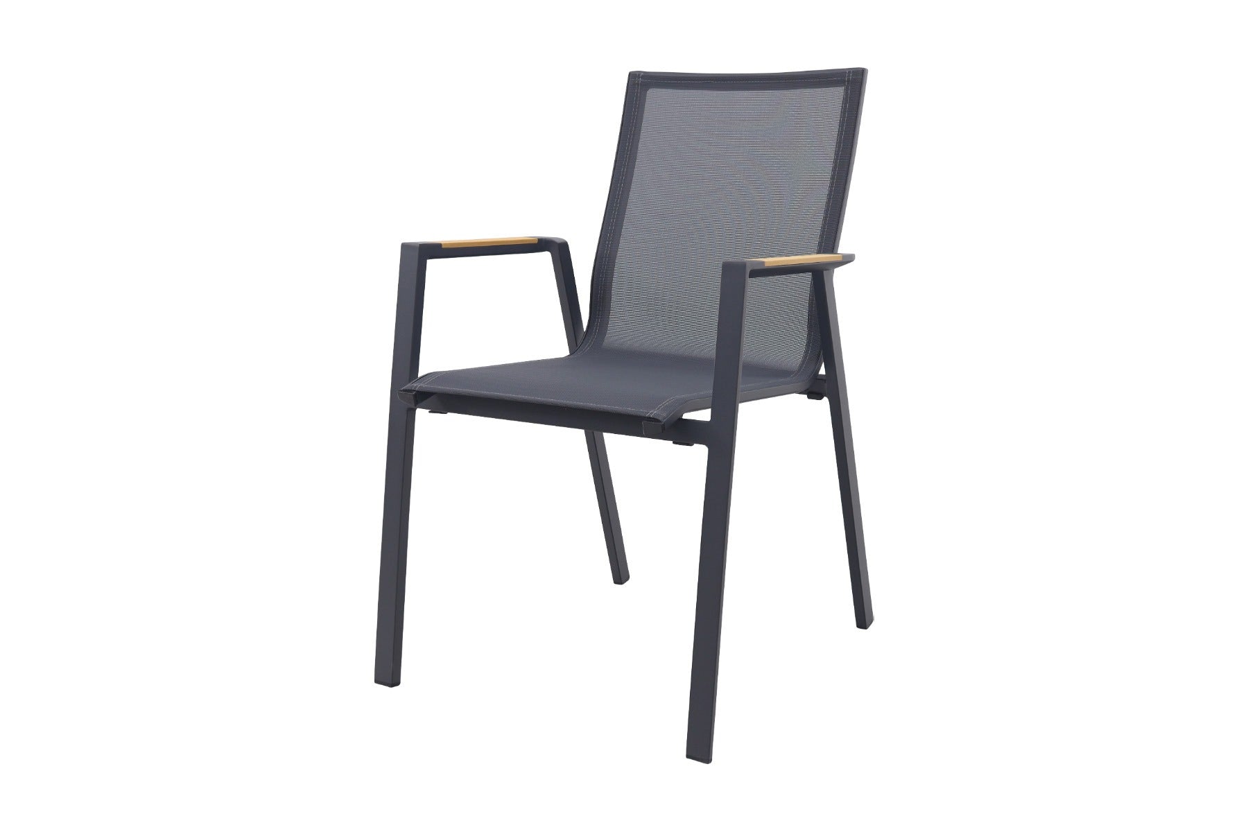 VDG Atmos stapelbare tuinstoel - Antraciet|Teak