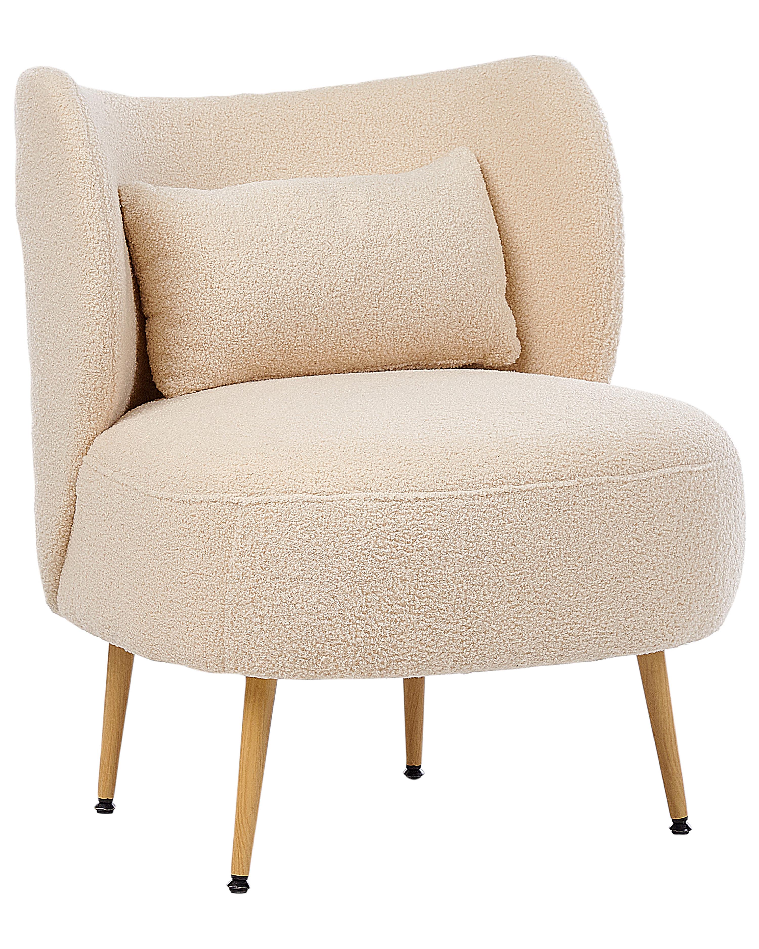 Fauteuil OTSBY II met kussen Bouclé Beige