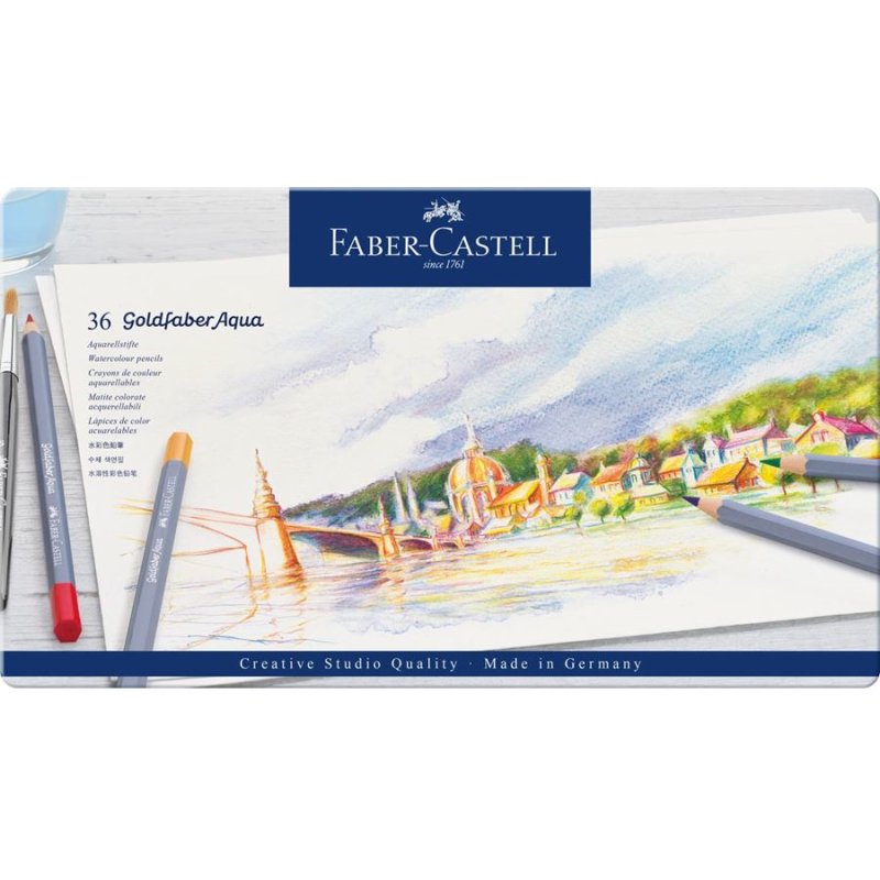 FABER-CASTELL Crayons de couleur aquarellables GOLDFABER