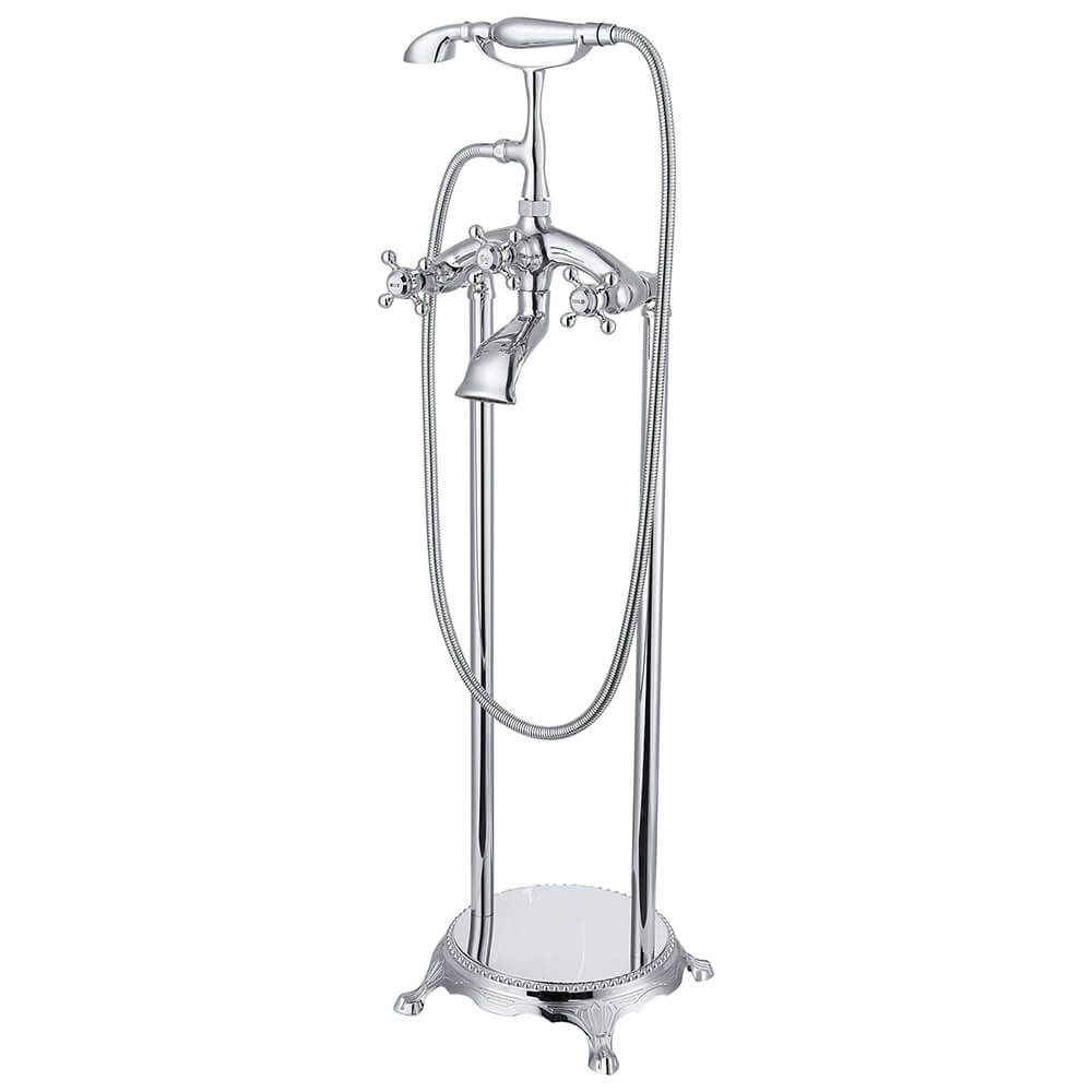 Home Deluxe - Design vrijstaande kraan - Retro - Hoogte: 100 cm, incl. handdouche | Vrijstaande kraan met baddouche en baduitloop