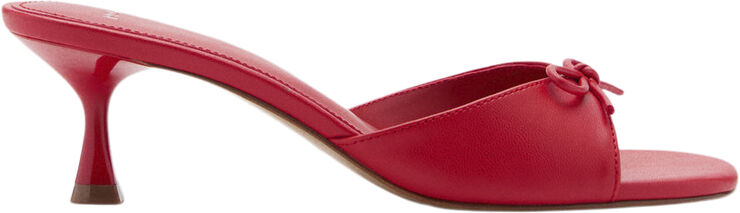 MANGO Slingback heeled sandal with bow Red