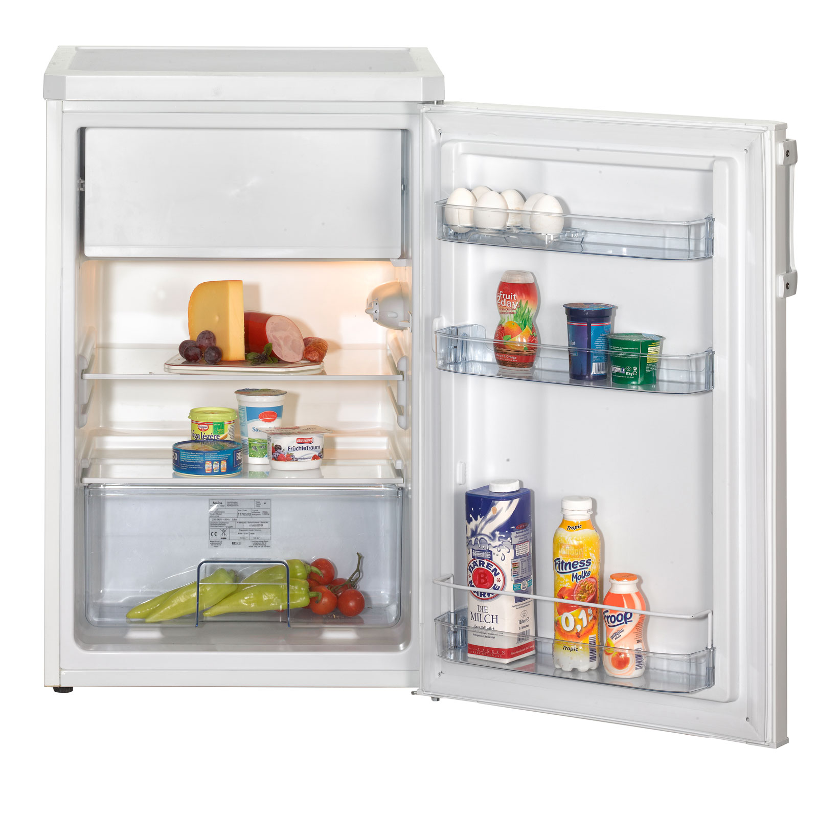 AMICA Kühlschrank mit Gefrierfach KS 15123 W - weiß - E