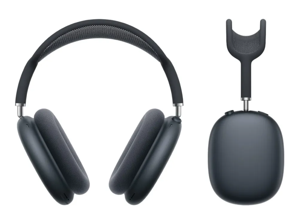 Apple AirPods Max - 2. generation - hovedtelefoner med mik. - fuld størrelse - Bluetooth - trådløs - aktiv støjfjerning - midnat