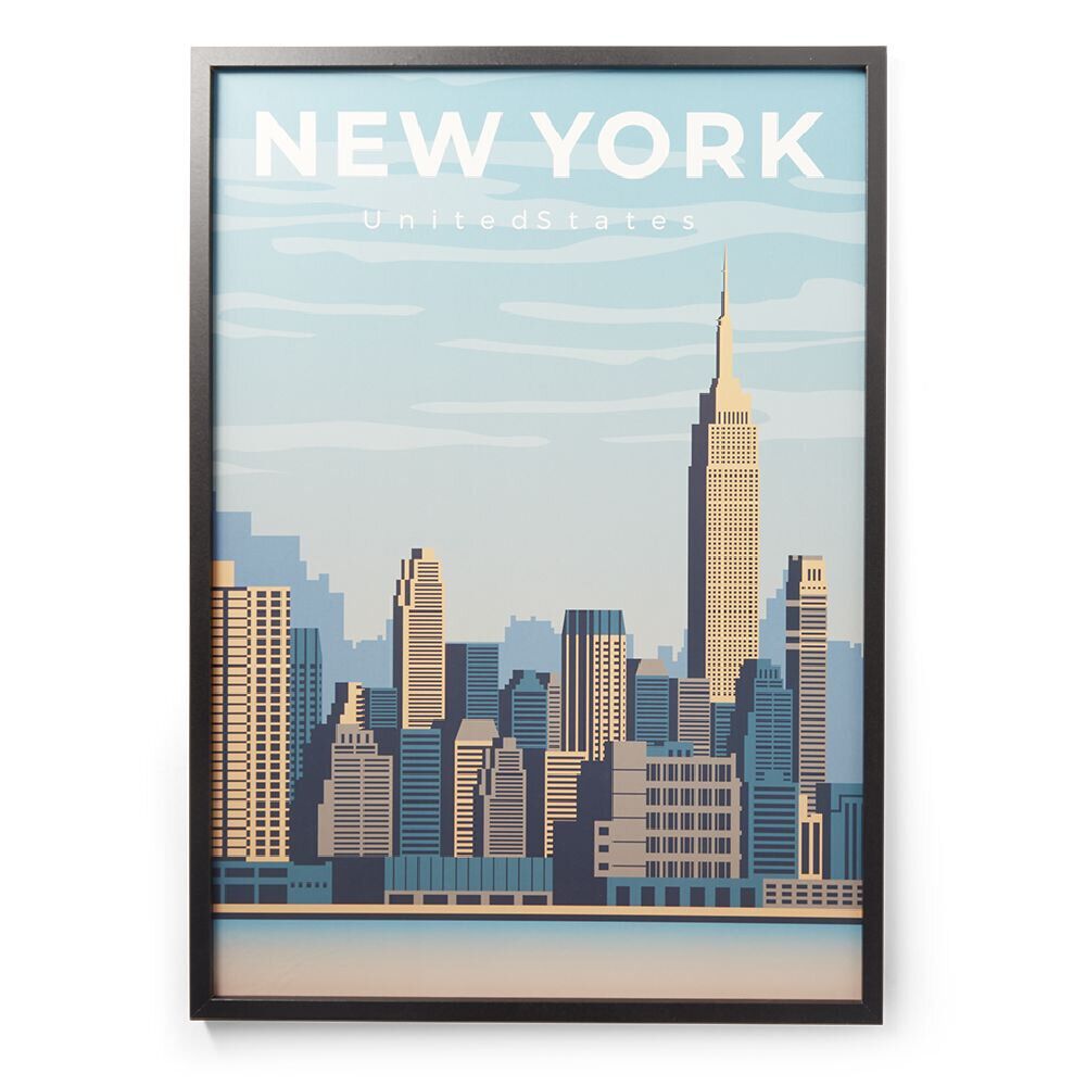 Cadre en bois affiche New York 50x70cm