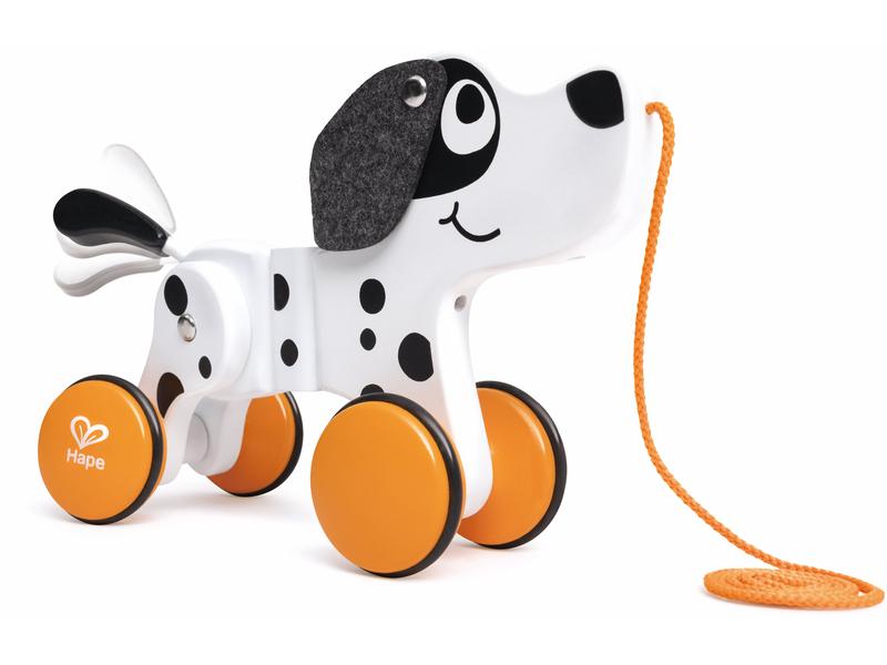 Hape Nachziehspielzeug Pull Along Dalmatian FSC-zertifiziertes Holzspielzeug zum Hinterherziehen