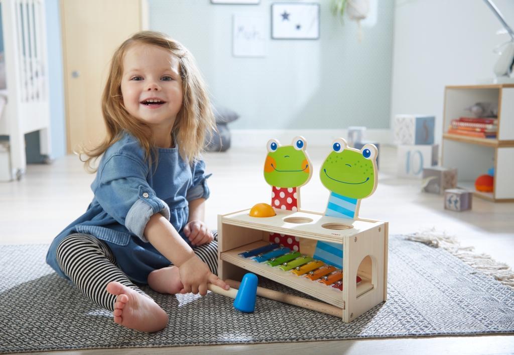 Klang-Klopfbank FROSCHKONZERT 4-teilig