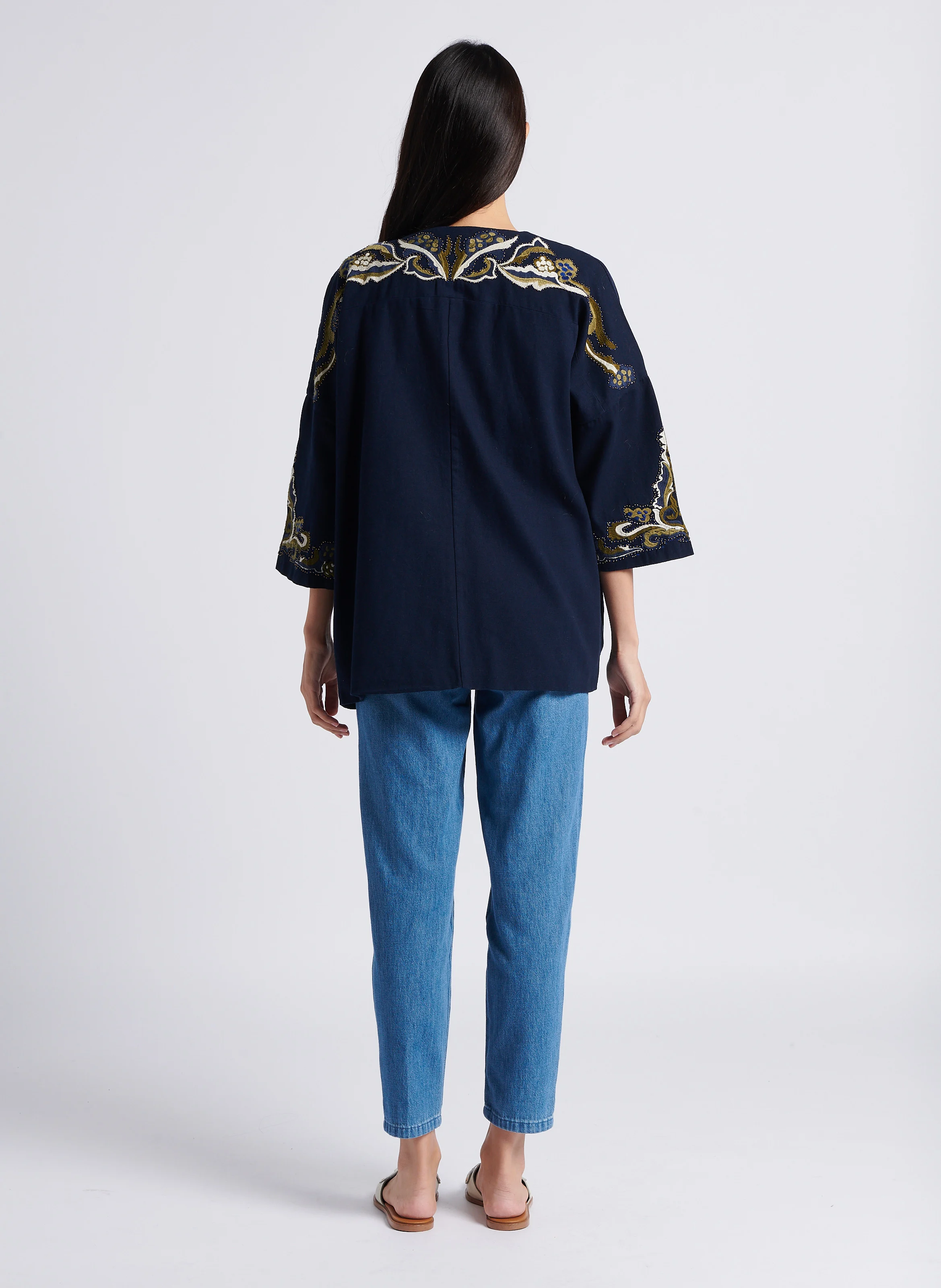 SABIL - Jean droit en coton | Bleu