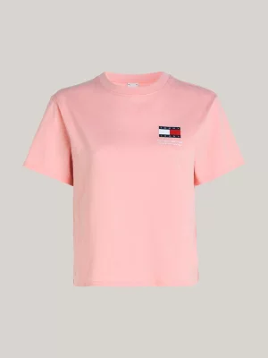 Camiseta de malha com corte reto e logo