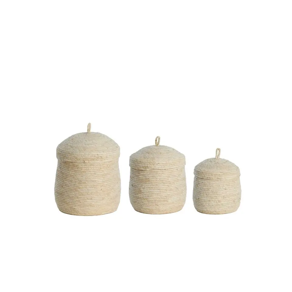 Mand Kenmare - Crème - Ø34cm - Set van 3