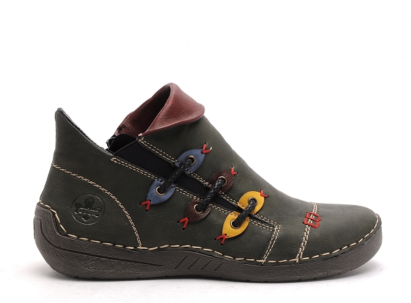 Rieker boots bottine plates femme 72581 kaki