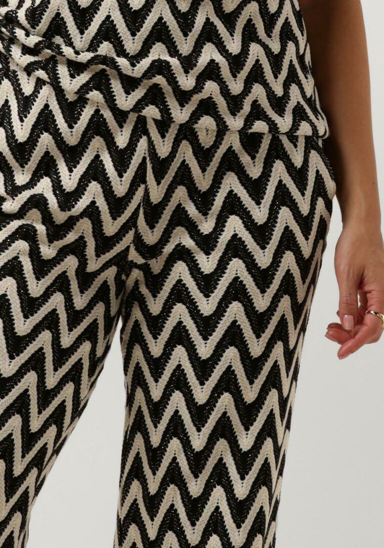 SUMMUM zwarte summum pantalon pants zig zag crochet
