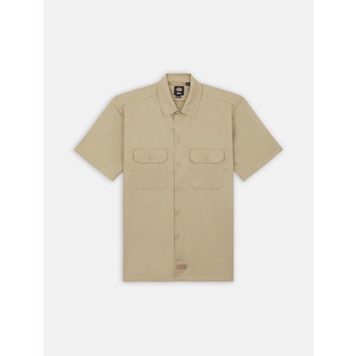 Dickies Work Shirt Kortærmet Skjorte, Khaki, XL