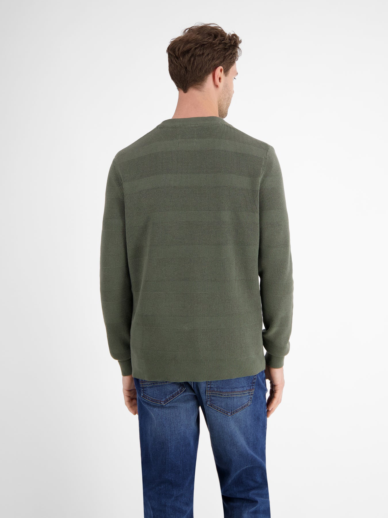 Strickpullover für Herren, tonal gestreift