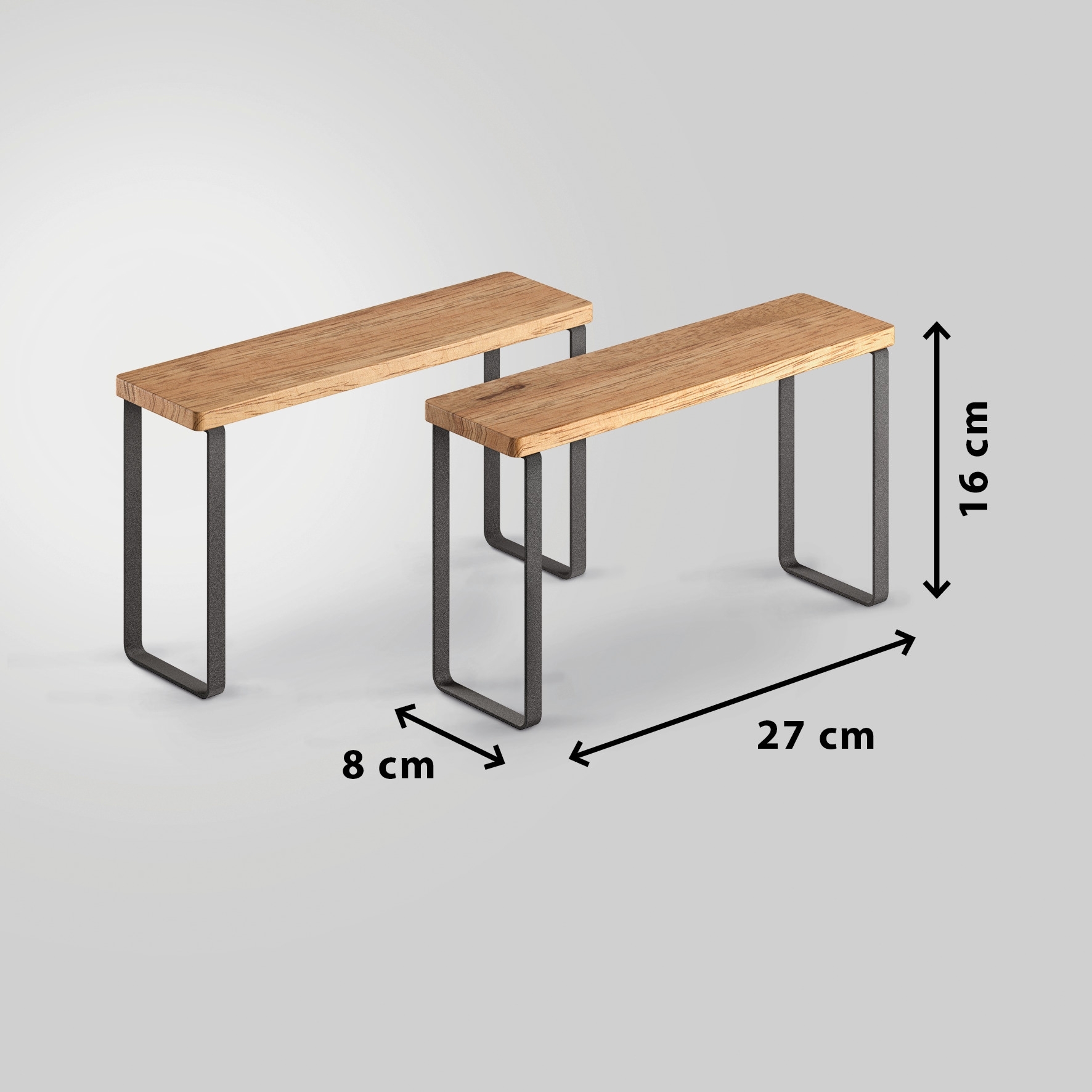 Metaltex York LAVA 2er-Set Gewürzregale 1-Etage 27 x 8 x 16 cm