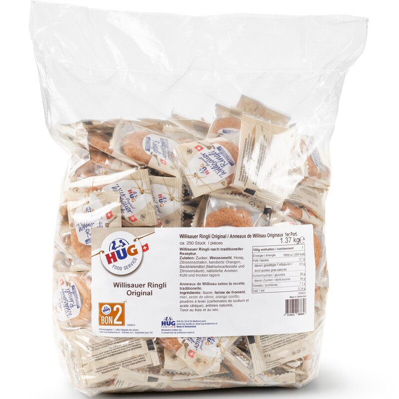 HUG Guetzli Willisauer Ringli Original, 5.5 g, 250 Stück