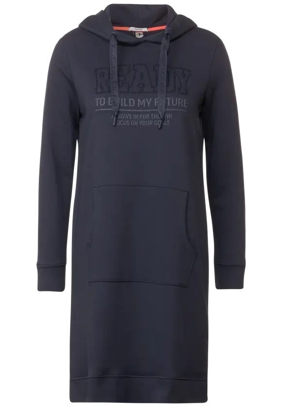 Frontprint Hoodie Kleid - night sky blue
