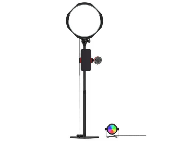 Joby Videoleuchte Beamo Studio Creator Kit All-in-One YouTube-Heimstudio-Kit mit LED Key Light, Hintergrundlicht und Mikrofon