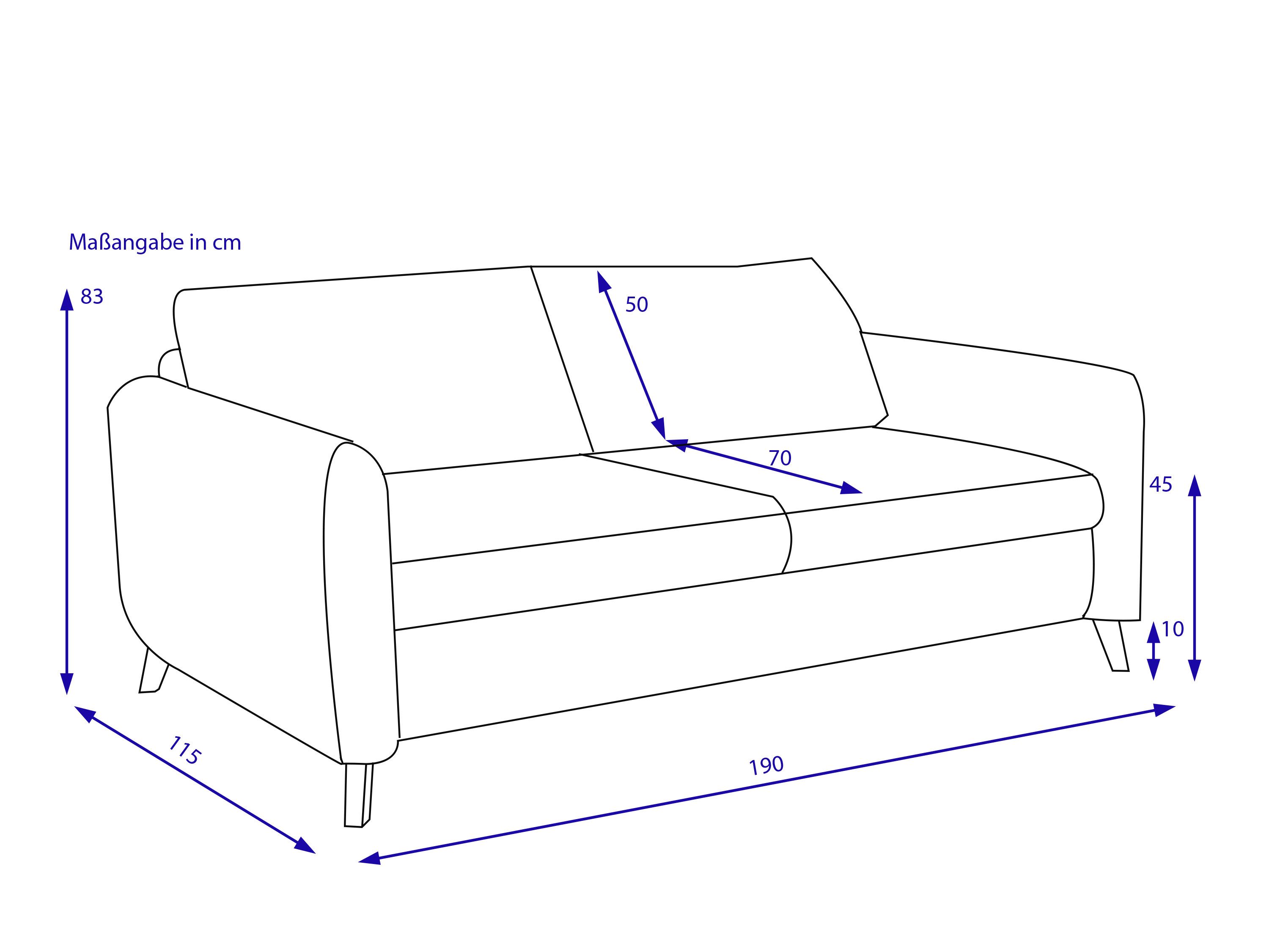 Sofa 3 Sitzer SANSIBAR VARBERG natur