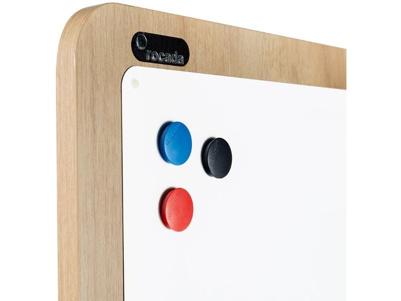 Rocada Moderationstafel NATURAL, 100 x 150 cm Mobile Präsentationswand mit Whiteboard-Oberfläche