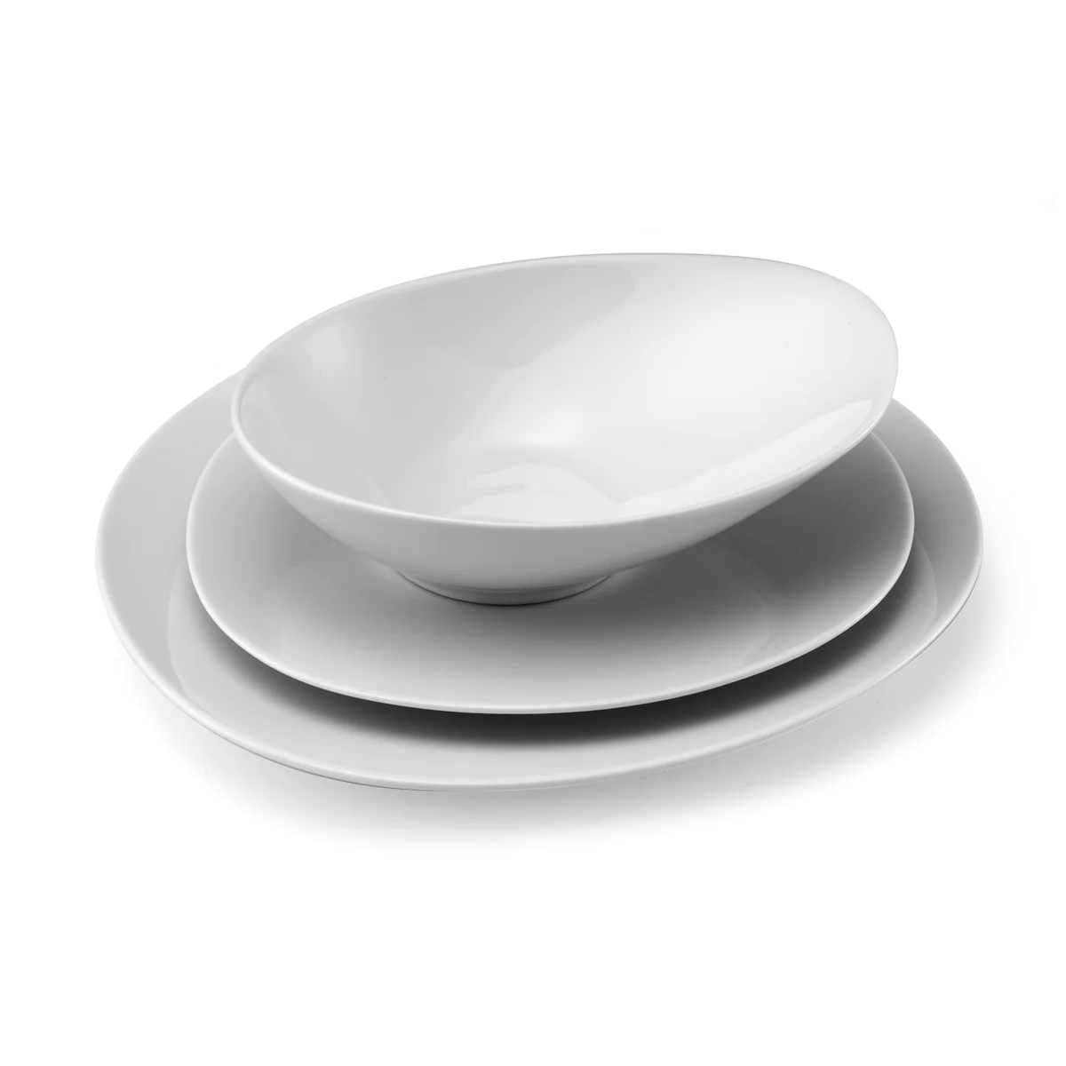 Sven Blanc - Assiette plate 28 cm (lot de 6) Médard de Noblat